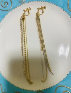 No.1-617 いろんなロングチェーンのイヤリング