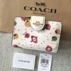 COACH エッセンシャル Lジップ キーケース・スター プリント 財布