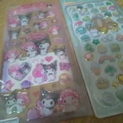 【正規品】マイメロとクロミのジュエルシール プチボンボンドロップシール セット