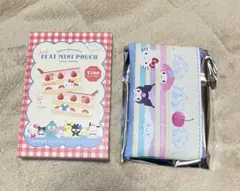 【匿名配送】サンリオキャラクターズ　フラットミニポーチ　ケーキ　シークレット