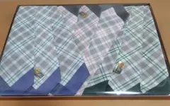 チェック柄ハンカチ 3枚セット
