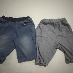 ELFINDOLL ハーフパンツ 110-120cm デニム ストライプ