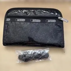 レスポートサック ブラックグリッターマルチケース