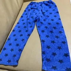 青色フリース星柄パンツ