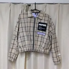 ANAP GIRL チェック柄ジャケット ベージュ