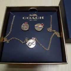 新品　COACH コーチネックレス&ピアスのセット