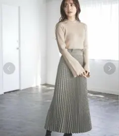 【新品・タグ付き】mysty woman ニット×プリーツワンピース