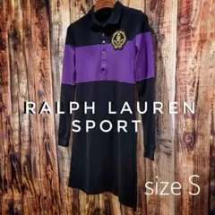 RALPH LAURENラルフローレン　ひざ丈ワンピース　サイズS   黒&紫