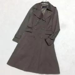 インタープラネット 美シルエット トレンチコート Aライン 光沢 ブラウン 40のサムネイル
