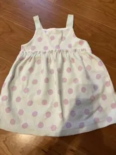 ZARA 水色ピンクドットワンピース 12-18ヶ月
