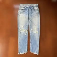 【MOUSSY】美品 日本製 MVGeraldTapered ブルー 25