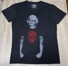 マリリン・モンロー Vネック Tシャツ ブラック ベアート Beato