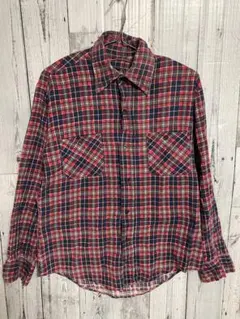 80s Hadway プリネル チェックシャツ ヴィンテージ ネルシャツ