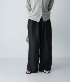 みみ様専用です★かぐれ リネンイージーパンツ ブラック