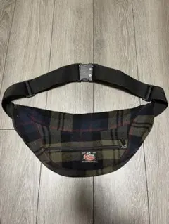 Johnson woolenmills チェック ウエスト ボディバッグ