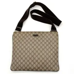 【GUCCI】ショルダーバッグ　GGスプリーム　ブラウン　斜めかけ