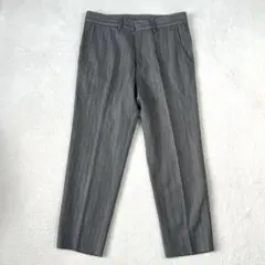 アバハウス　スラックス　センタープレス　グレー　ストライプ　Sサイズ