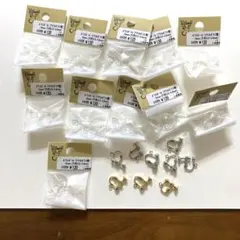 貴和製作所　ガラスボール11個&シルバー ➕ゴールドイヤリング金具 12個入り