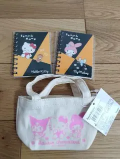 新品未使用品 サンリオ 選んで マルマン スケッチブック2冊 ミニトートバッグ