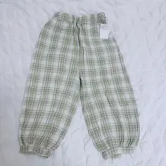 ♡tete a tete♡ダブルガーゼ生地チェック柄パンツ♡新品タグ付き♡120のサムネイル