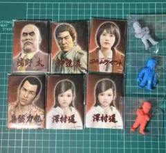 龍が如く レジェンドの極くじ スクエア缶バッジ＆ミニフィギュア 冴島・秋山・錦山