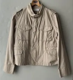 【匿名配送】未使用！オペークドットクリップ ドロスト付き ジャンパー Lサイズ