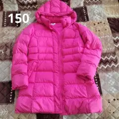 UNIQLO ピンク ダウンコート 150