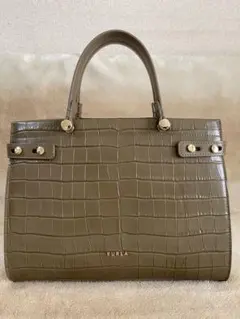 FURLA オリーブグリーン ハンドバッグ