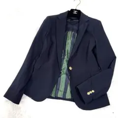 未使用に近い ZARA ロイヤルブルー　ジャケット　S ゴールド ボタン　王室 ZARA】美品 ダブルフェイス ゴールドボタン ジャケット Sサイズ - メルカリ