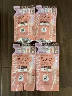 ミノン 全身シャンプー 泡タイプ つめかえ用 4個セットのサムネイル