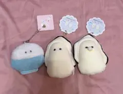つぶらな瞳の和食屋 なまがき　牡蠣　ごはん　ぬいぐるみ マスコット 3点セット