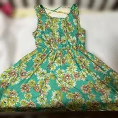 NICE CLAUP 花柄ノースリーブミニワンピース