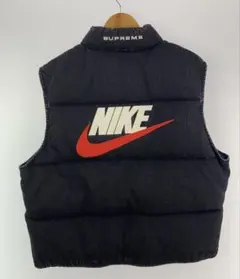 Nike Supreme ダウンベスト L ブラック Supreme x Nike】Denim Puffer Vest☆Black☆24SS☆ (Supreme/ダウン