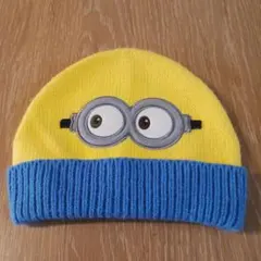 ミニオン ニット帽 イエロー ブルー
