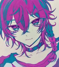 m*可様 手描き オリジナル 色紙 イラスト アナログ