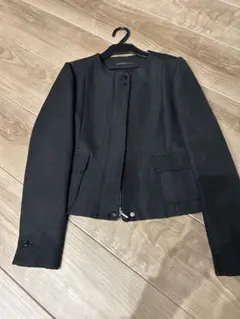 値下げ!ノーカラーブラックジャケット