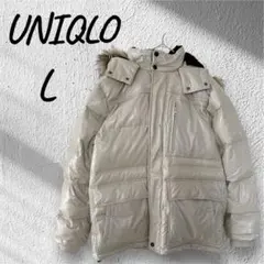 ユニクロ プレミアムダウンジャケット 防寒 取外しフード315-058199 L