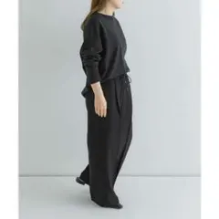 アーバンリサーチソニーレーベルワイドパンツブラック
