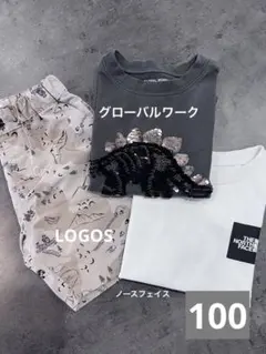 LOGOS、ノースフェイス、グローバルワークTシャツ＆ハーフパンツ 100