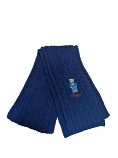 ポロラルフローレン ベア刺繍 ケーブルニットマフラー