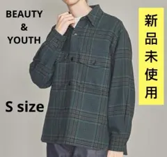 BEAUTY & YOUTH BY ツイル ダークチェック CPOシャツ