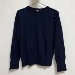 UNICLO カシミヤクルーネックセーター　ネイビー