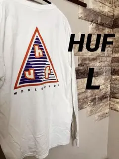 HUF ハフ 長袖 ロンT 20周年記念 ロゴ バックプリント ホワイト