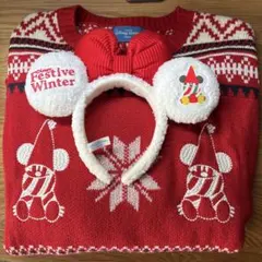 ディズニークリスマスリルリンリン　セーター　カチューシャ2個セット