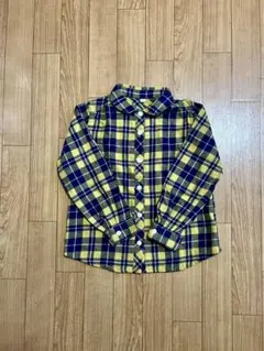 長袖　シャツ　チェック　120cm