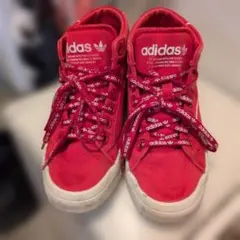 adidas スニーカー レッド ハイカット
