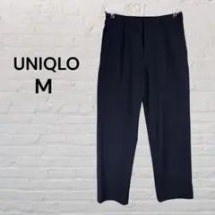 《UNIQLO》タックワイドパンツ 69 NAVY M