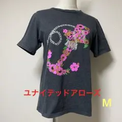 ユナイテッドアローズ 花柄プリントTシャツ　M イカリモチーフに刺繍のサムネイル