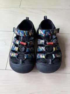 【美品】Keen サンダル 16cm ブラック/マルチカラー