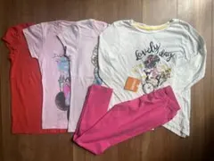 まとめ売り5点(7歳用) ★ディズニー他Tシャツ 4枚＆スパッツ1枚